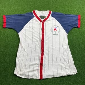 Vintage Atlanta 1996 Centennial Olympic Games Baseball Stripe Jersey Sz M